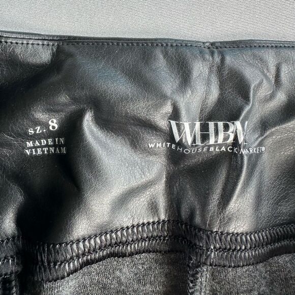 🎉5 for $45 🎉 White House Black market Faux leather leggings black women’s size 8 - Picture 7 of 10